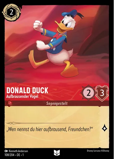 Donald Duck - Aufbrausender Vogel