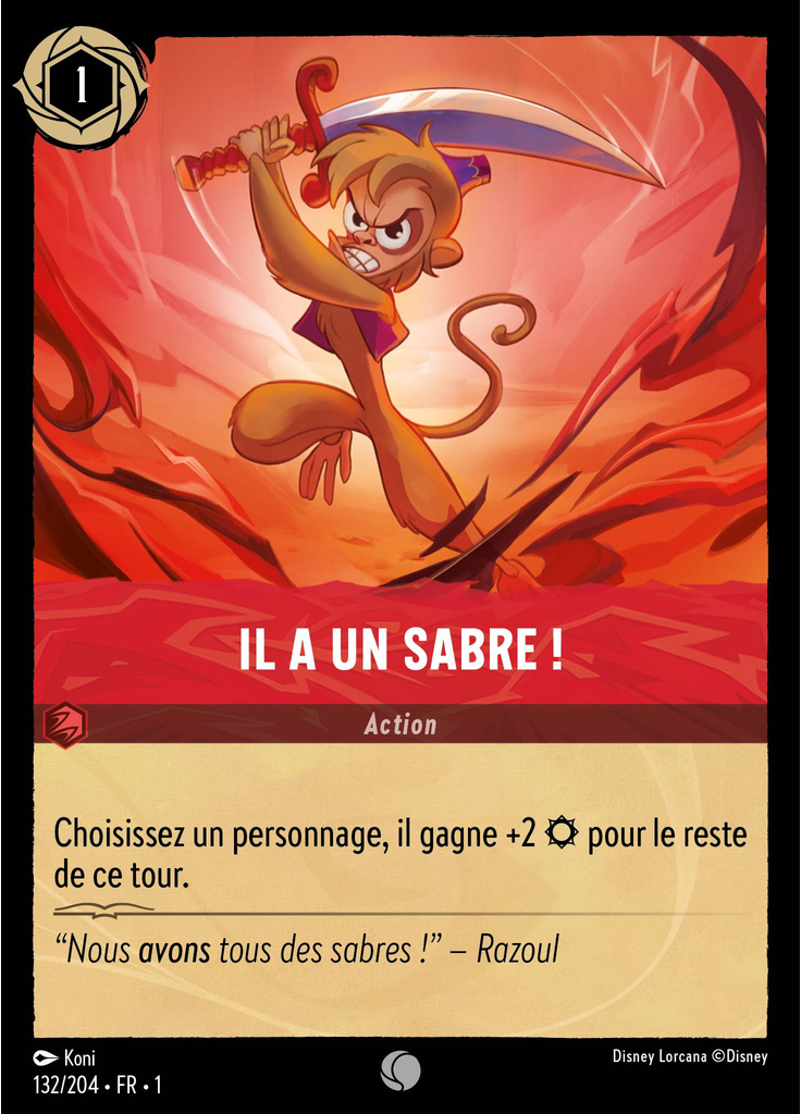 Il a un sabre !