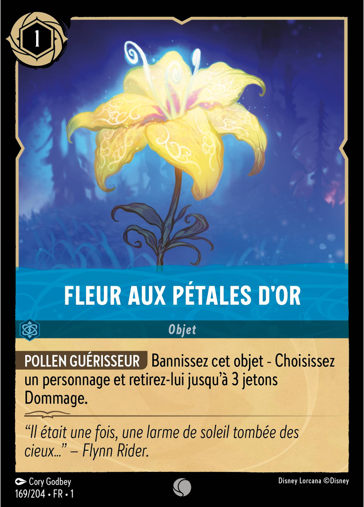 Fleur aux pétales d'or