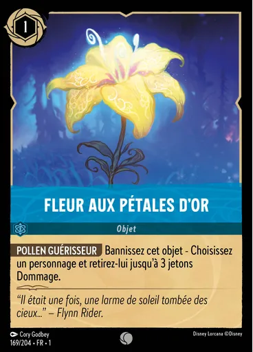 Fleur aux pétales d'or