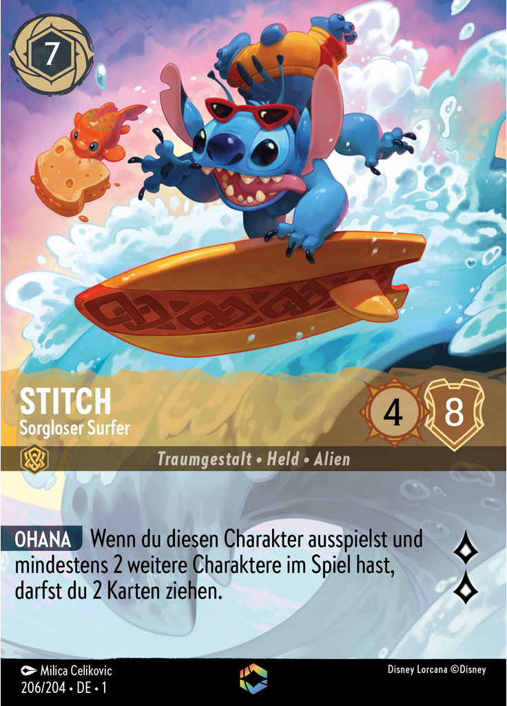 Stitch - Sorgloser Surfer