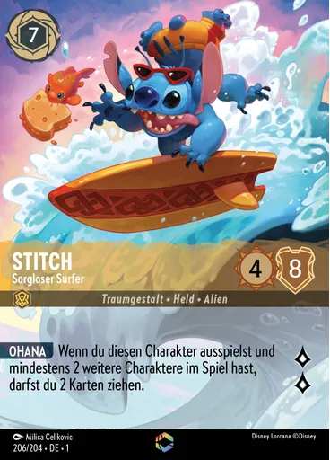 Stitch - Sorgloser Surfer
