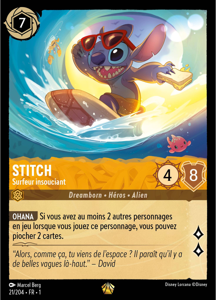 Stitch - Surfeur insouciant