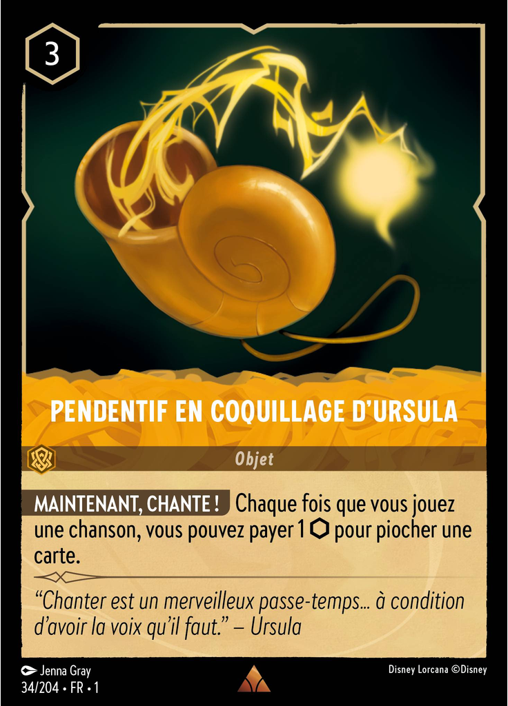 Pendentif en coquillage d'Ursula