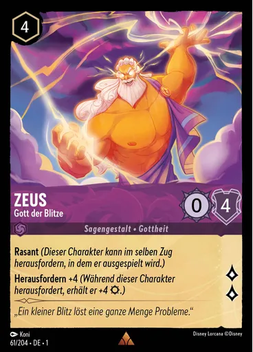 Zeus - Gott der Blitze