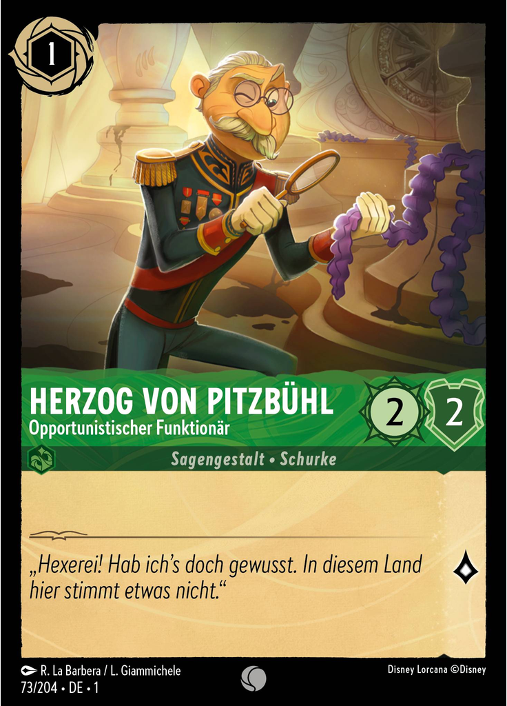 Herzog von Pitzbühl - Opportunistischer Funktionär