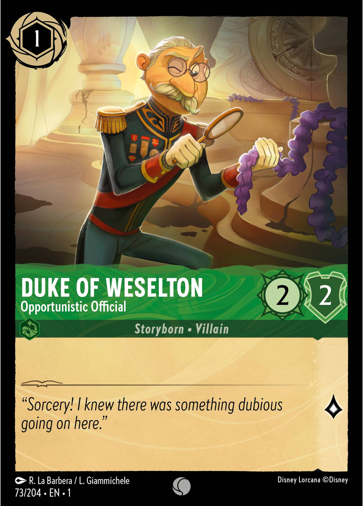 Duke of Weselton - Opportunistic Official
