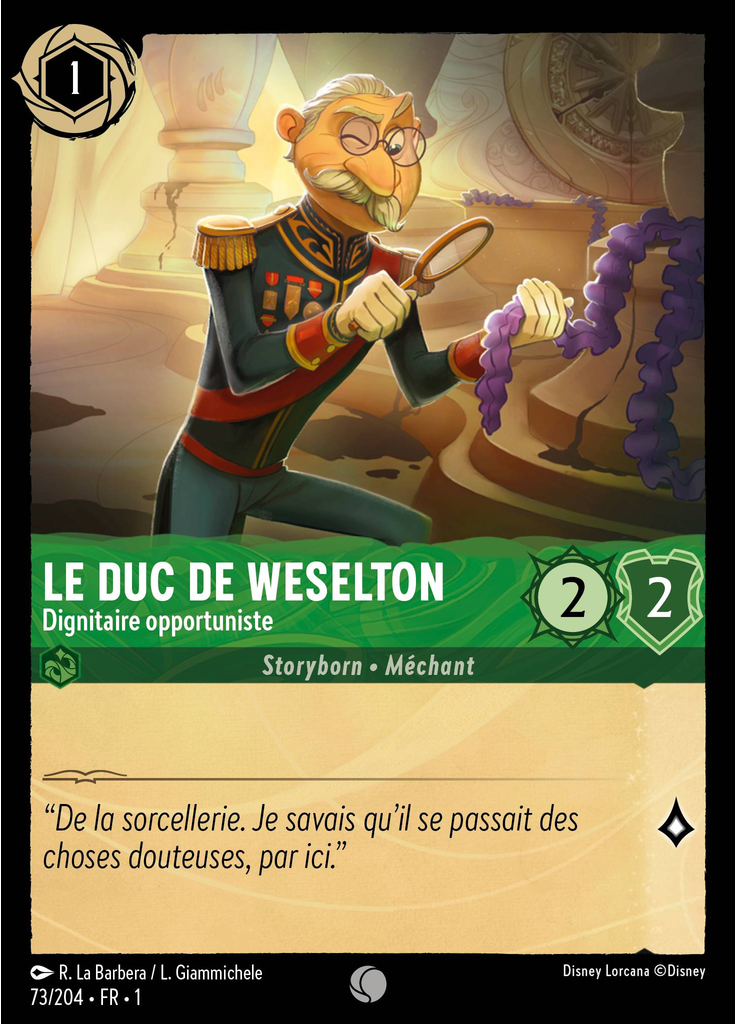 Le Duc de Weselton - Dignitaire opportuniste