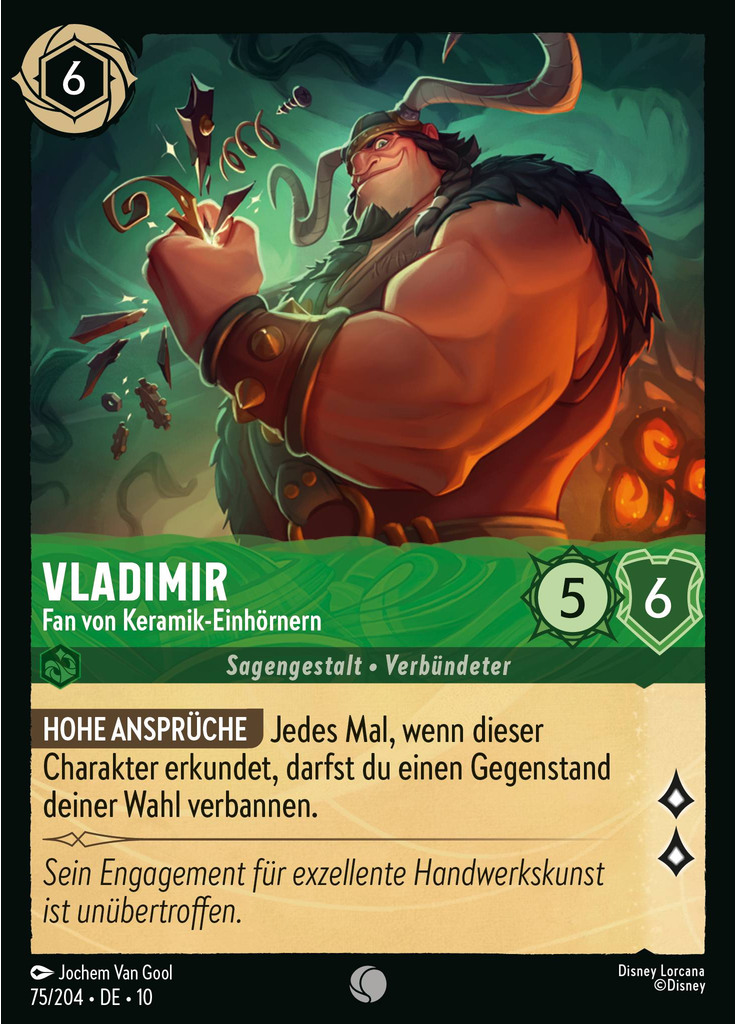 Vladimir - Ceramic Unicorn Fan (Foil)