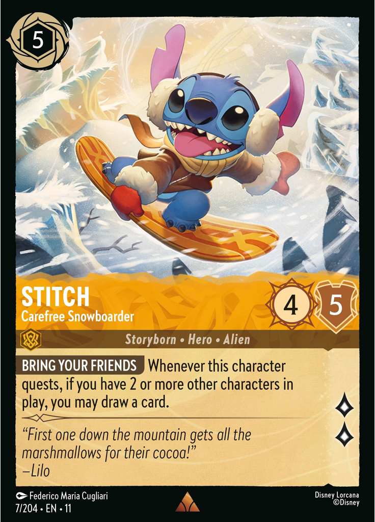 Stitch - Carefree Snowboarder (Foil)