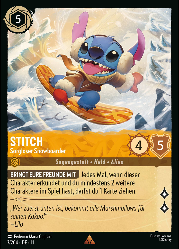 Stitch - Carefree Snowboarder