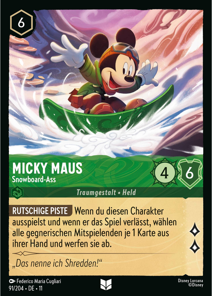 Mickey Mouse - Snowboard Ace (Foil)