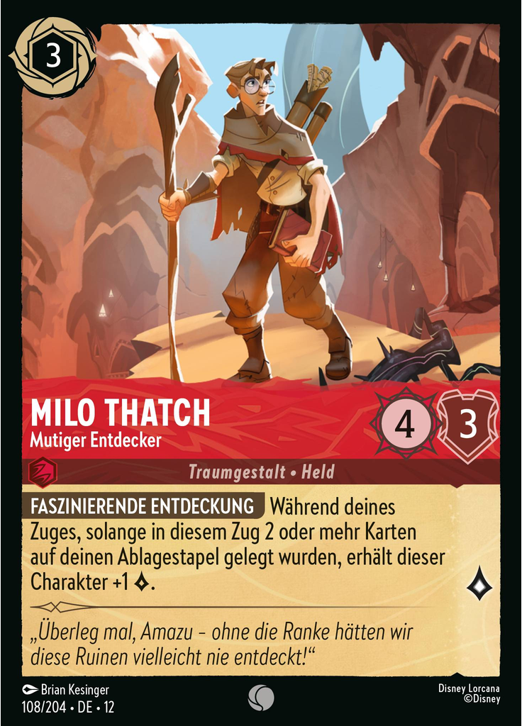 Milo Thatch - Courageous Explorer (Foil)