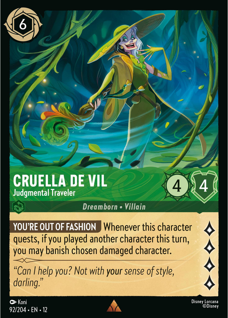 Cruella De Vil - Judgmental Traveler (Foil)