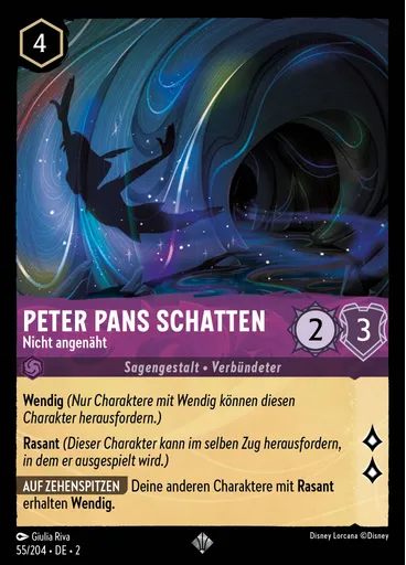 Peter Pan's Shadow - Not Sewn On