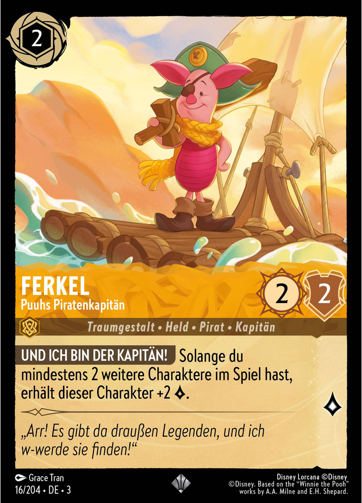 Piglet - Pooh Pirate Captain