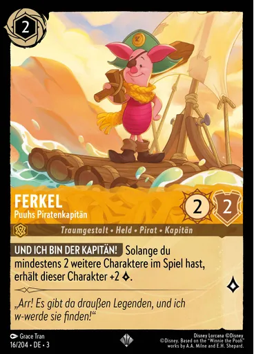 Piglet - Pooh Pirate Captain