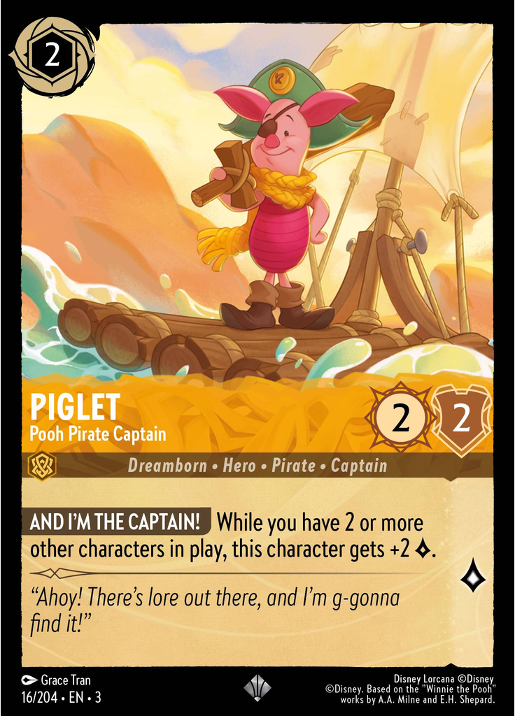 Piglet - Pooh Pirate Captain