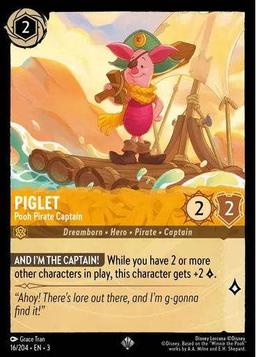 Piglet - Pooh Pirate Captain