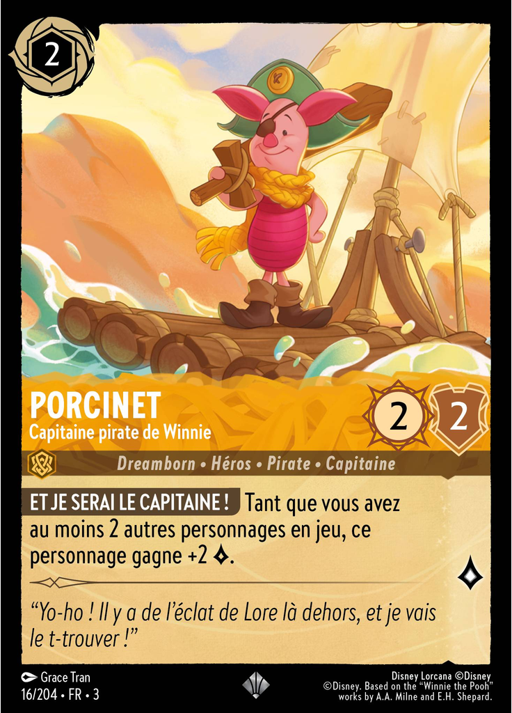 Piglet - Pooh Pirate Captain