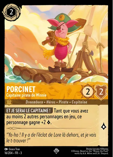 Piglet - Pooh Pirate Captain