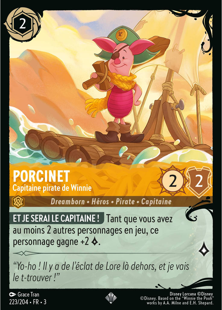 Piglet - Pooh Pirate Captain