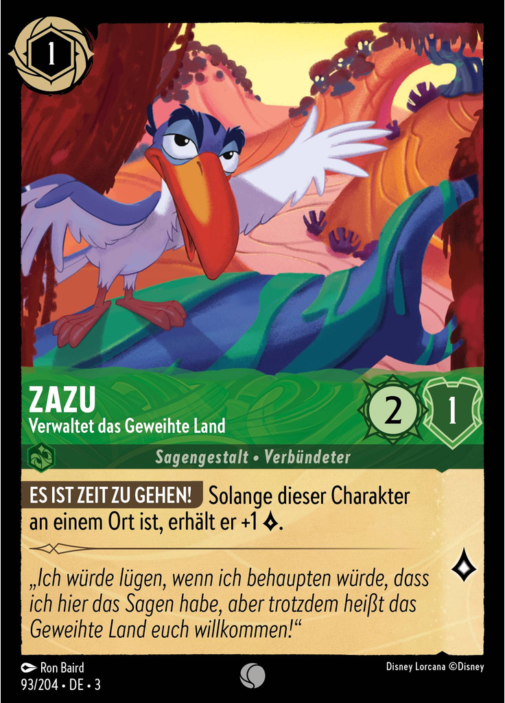 Zazu - Steward of the Pride Lands (Foil)