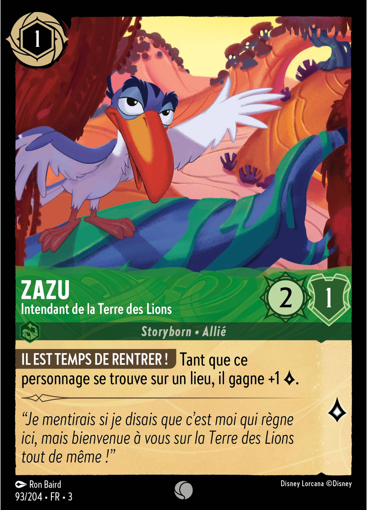 Zazu - Steward of the Pride Lands (Foil)