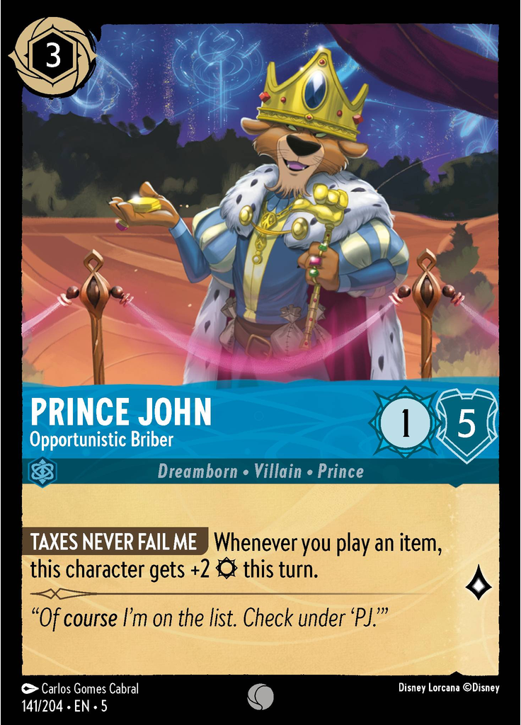 Prince John - Opportunistic Briber (Foil)