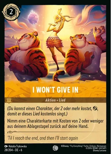 I Won't Give In