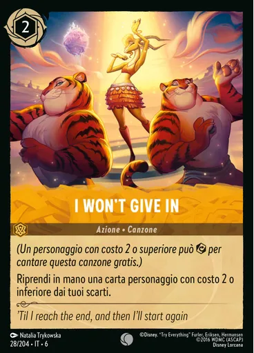 I Won't Give In
