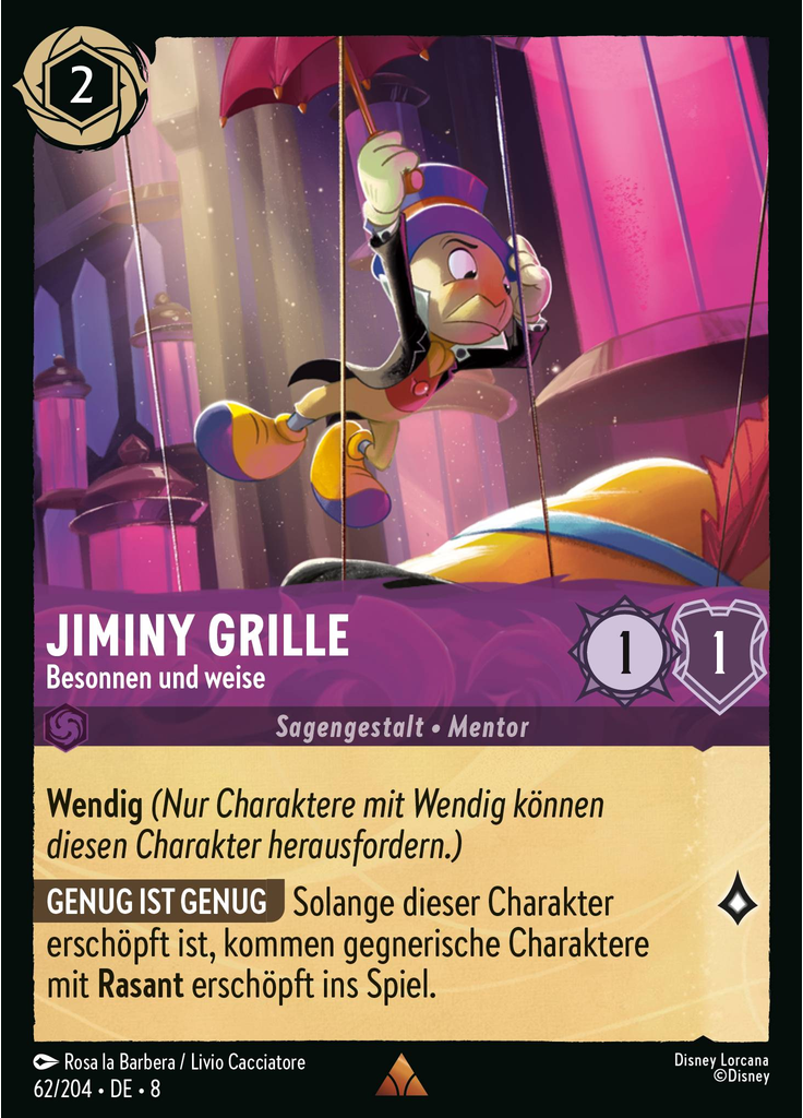 Jiminy Cricket - Level-Headed and Wise