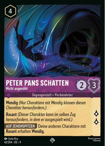 Peter Pan's Shadow - Not Sewn On