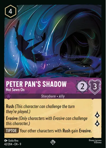 Peter Pan's Shadow - Not Sewn On