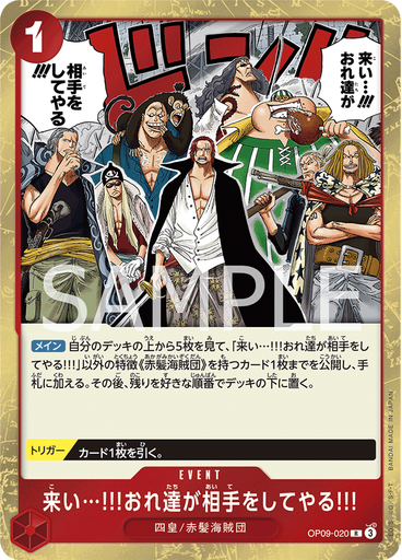 来い…!!!おれ達が相手をしてやる!!!