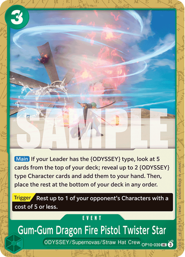 Gum-Gum Dragon Fire Pistol Twister Star