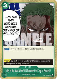 Luffy Is the Man Who Will Become the King of Pirates!!!