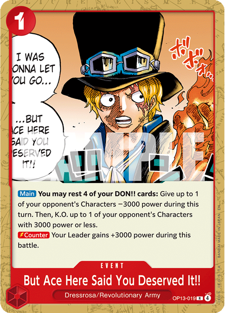 But Ace Here Said You Deserved It!! (Alternate Art)