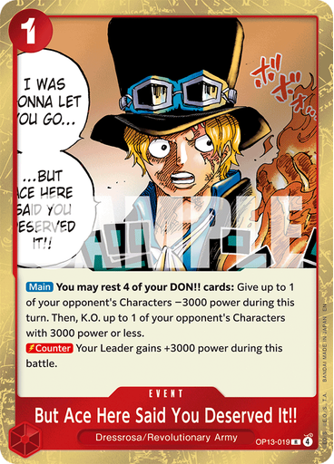 But Ace Here Said You Deserved It!!