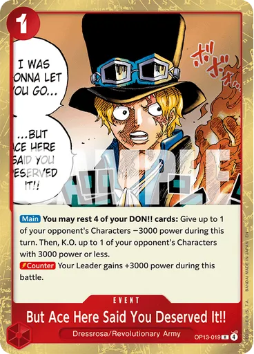 But Ace Here Said You Deserved It!!