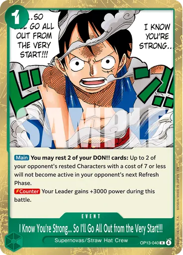 I Know You're Strong... So I'll Go All Out from the Very Start!!!