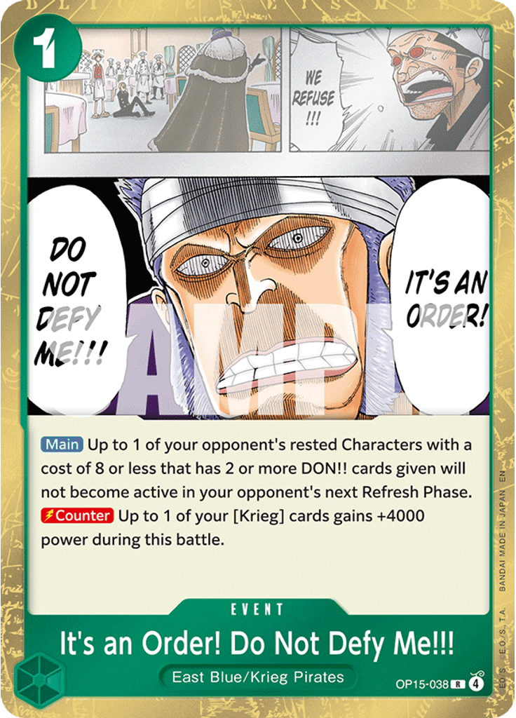 It's an Order! Do Not Defy Me!!!