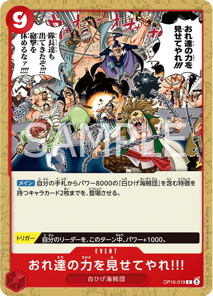 おれ達の力を見せてやれ!!!