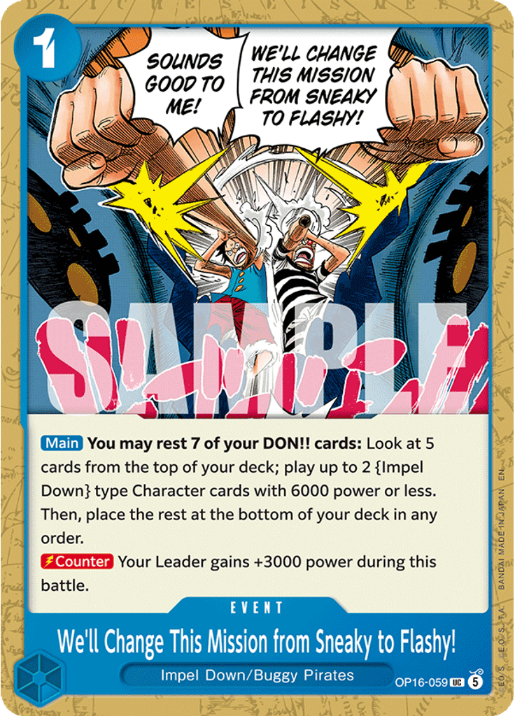 We'll Change This Mission from Sneaky to Flashy!