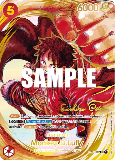 Monkey.D.Luffy (Gold-Stamped Signature)