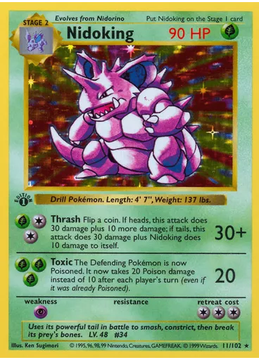 Nidoking (Shadowless Holofoil)