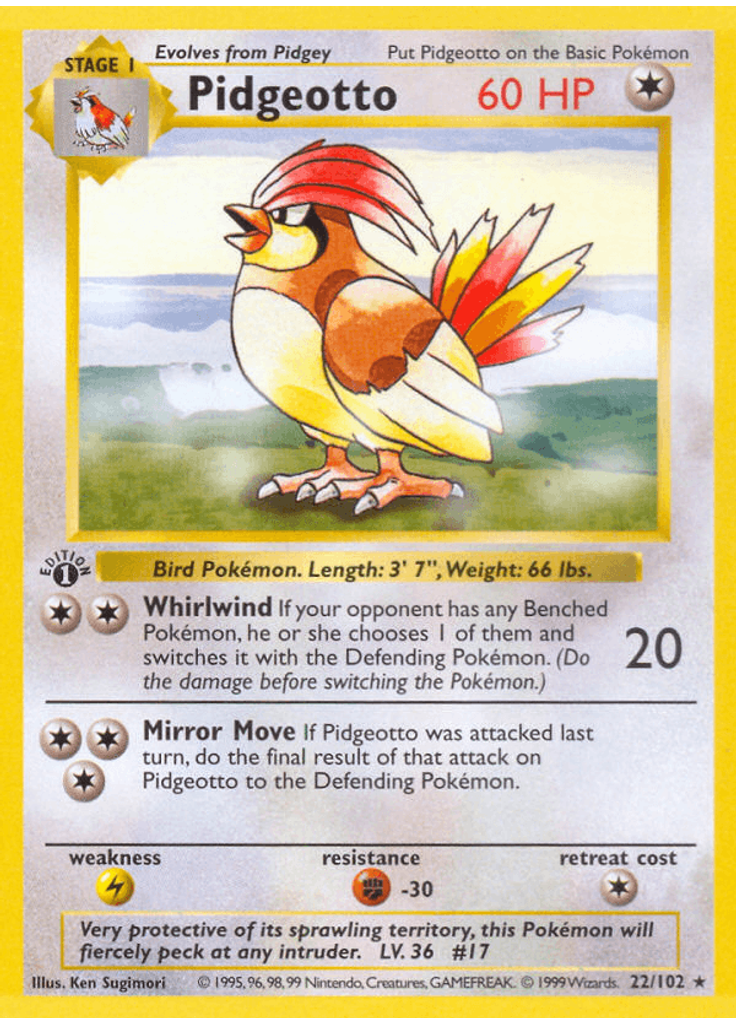 Pidgeotto (Shadowless)
