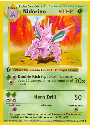 Nidorino (Shadowless)