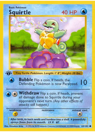 Squirtle (Shadowless)