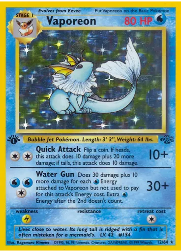 Vaporeon (1st Edition Holofoil)